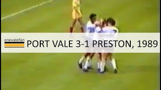 Port Vale 31 Preston North End playoff semifinal 1989 [upl. by Rolanda86]