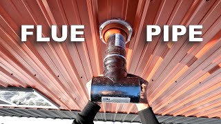 Garage Heater ― Installing a Horizontal Flue Pipe and Inner Wall Thimble [upl. by Sible89]