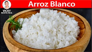 ARROZ BLANCO ARROZ AL VAPOR  Vicky Receta Facil [upl. by Stillman782]