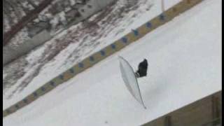 Crazy Stunt Kayak launched off Olympic Ski Jump wwwrethinkkayakcom [upl. by Fax340]