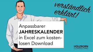 Excel Jahreskalender 2019 und weitere Jahre inkl Ferien Feiertagen und Geburtstagen zum Download [upl. by Woodrow646]