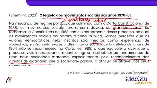 ENEM PPL 2023  POPULISMO NO BRASIL  DITADURA CIVIL MILITAR  O legado dos movimentos sociais [upl. by Ahsil]