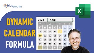 Create a Dynamic Monthly Calendar in Excel 365 or Online  Dynamic Calendar Excel Formula [upl. by Hanselka]