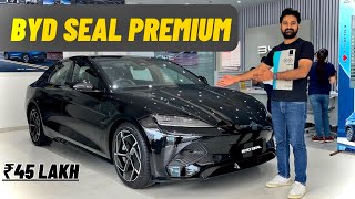 BYD Seal Premium 2024  Black Colour 🖤 All Detailed Review Hindi [upl. by Nickolai]