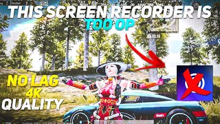 BEST NO LAG SCREEN RECORDER FOR BGMI ANDROID 4K 🔥 HOW TO RECORD BGMI GAMEPLAY WITHOUT LAG [upl. by Idaline]