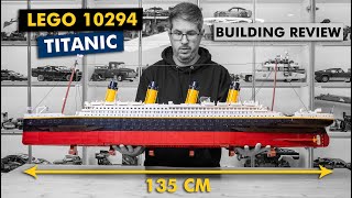 LEGO 10294 Titanic  135 cm 0 stickers amp not hollow  detailed building review [upl. by Anahsat992]