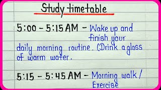 Best timetable for class 12th  Study routine for class 12th  Topper student time table [upl. by Naz210]