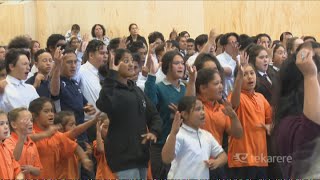 Kura kaupapa in Hicks Bay celebrates opening of new 3 million gym [upl. by Slyke749]