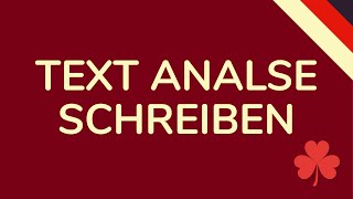 Sach Text Analyse schreiben Deutsch  schnell amp einfach erklärt animiert 🇩🇪 [upl. by Danyette730]