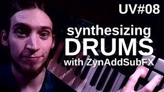 UV08 Synthesizing a drumkit with ZynAddSubFX [upl. by Ddahc]