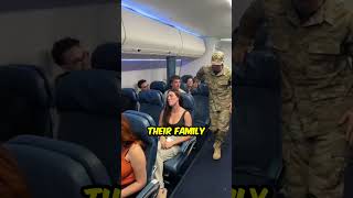 Military Husband Surprise On Airplane deepseafly shorts [upl. by Calandria]