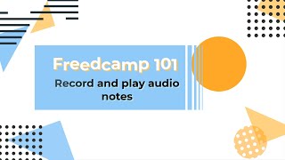 Record and play audio notes in Freedcamp [upl. by Doi]