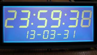 640x240 GLCD clock with ATmega64  8MHz PART1 [upl. by Rhpotsirhc]