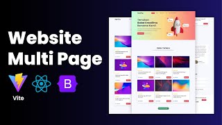 Tutorial React Website  Membuat Website Responsive dengan ReactJs Vite Bootstrap Swiper [upl. by Neenaej]