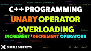 Increment amp Decrement Operator Overloading in C  Unary Operator Overloading Program Example [upl. by Vento151]