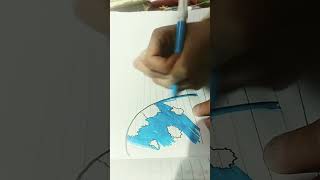 Easy front page design for geography🗺️🌏📗 ytshorts art geography [upl. by Mcgean892]