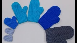 Child Mittens Crochet Tutorial [upl. by Ahsiea]