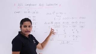 BCD Subtraction using 10s Complement Example [upl. by Attenrad]