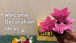 Welcome Decoration Ideas  Welcome Craft Ideas [upl. by Nylasoj552]