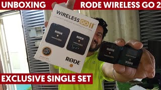 Rode Wireless GO ii2 Single set One Receiver and Transmitter Unboxing [upl. by Adnanref557]