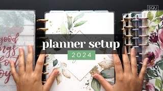 PLANNER SETUP 2024  1Planner System from 4 Planners using Discbound Classic Happy Planner Inserts [upl. by Amolap]