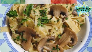 Ricetta Tagliatelle ai funghi Champignon [upl. by Luo]