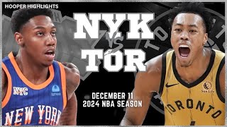 New York Knicks vs Toronto Raptors Full Game Highlights  Dec 11  2024 NBA Season [upl. by Engel]