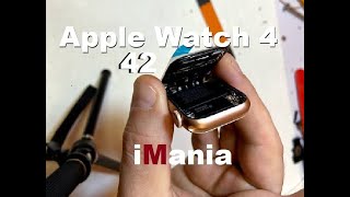 Apple Watch 4 sostituzione vetro lcd replacement screen iMania [upl. by Joycelin]