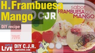 HELADO DE FRAMBUESAS CON MANGO DIY EJUICE RECIPE [upl. by Ahusoj26]