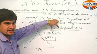 BSC FINAL NEEL CURIE TEMPERATURE FERROMAGNETISM AND DIAMAGNETISM BY JITENDER DOON SIR [upl. by Leamsi]