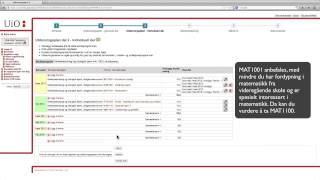 Registrering og utfylling av utdanningsplan i StudentWeb [upl. by Nevs]