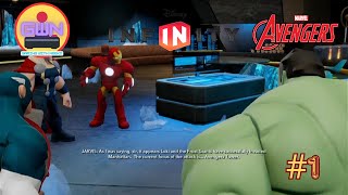 Disney Infinity Avengers playset 1 The Avengers chill out in Avengers Tower [upl. by Elram164]