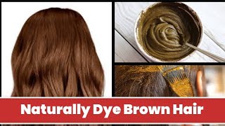 naturally dye brown hair at home  henna hair dye promotes hair growth  checmical free [upl. by Ailes]