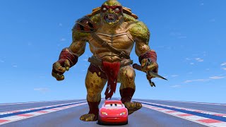 Epic Escape From The Lightning McQueen Ninja Turtle Mutant Eater GTA 5 [upl. by Trovillion]