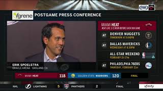 POSTGAME REACTION Miami Heat at Golden State Warriors 021019 [upl. by Monreal539]