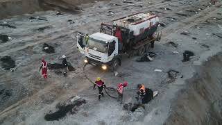 Attention to detail during blasthole stemming at a coal mine [upl. by Asillam]