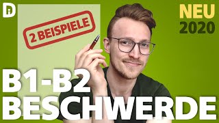 B2 Brief schreiben Beschwerdebrief  telc B1 B2 Beispiele [upl. by Nilram890]