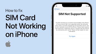 How To Fix SIM Card Not Working on iPhone [upl. by Concordia]