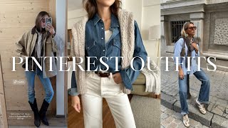 RECREATING FALL PINTEREST OUTFITS 2024  Comfelie Bra  Casual Outfit Ideas [upl. by Nylahs]