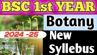 bsc 1st year botany syllabus 2024 bsc botany video [upl. by Elsey939]