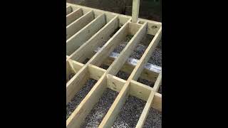 Example of a free standing deck  Project Construction 😎👍 [upl. by Lanny300]