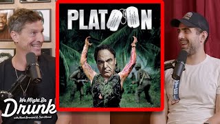 Oliver Stone Beatup A Vietnam Vet on Platoon  We Might Be Drunk [upl. by Shelba]