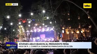 Así abuchearon los jóvenes a Santiago Peña durante festival [upl. by Nireil755]