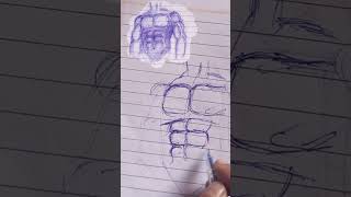 Making muscles of chestman muscles muscle artdrawing [upl. by Niledam]