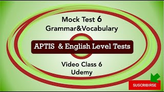 APTIS GrammarampVocabulary  Lesson SIX  ONLINE COURSE [upl. by Scott830]