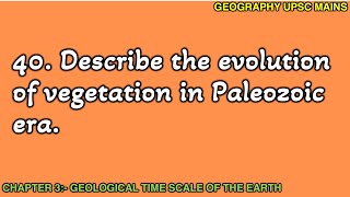 340 Evolution of Vegetation in the Paleozoic Era  Plant Life Explored [upl. by Yelsnik]