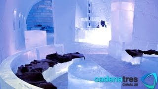 Increíble hotel de hielo en Suecia Ice Hotel Jukkasjärvi Sweden [upl. by Nahguav]