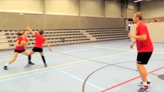 Korfball basics 6  Passing With Lead Foot [upl. by Ynnaj]