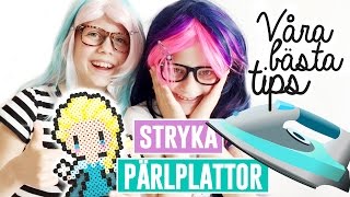 Stryka Pärlplattor  Våra Bästa Tips  Hama Pärlor Perler Beads [upl. by Yenahc]