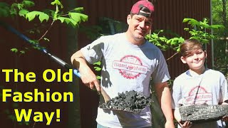 How To Make Lump Charcoal With Only A Shovel [upl. by Jopa]